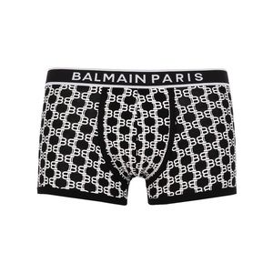 NIB $125 AUTH BALMAIN LOGO BLACK WHITE MEN’s TRUNK UNDERWEAR EU L / US M